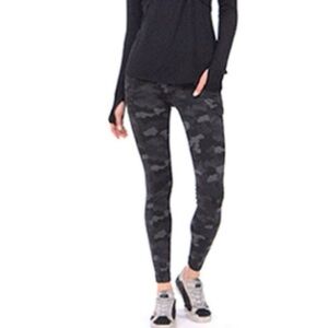 CAbi ATC Gray and Black Camouflage Leggings